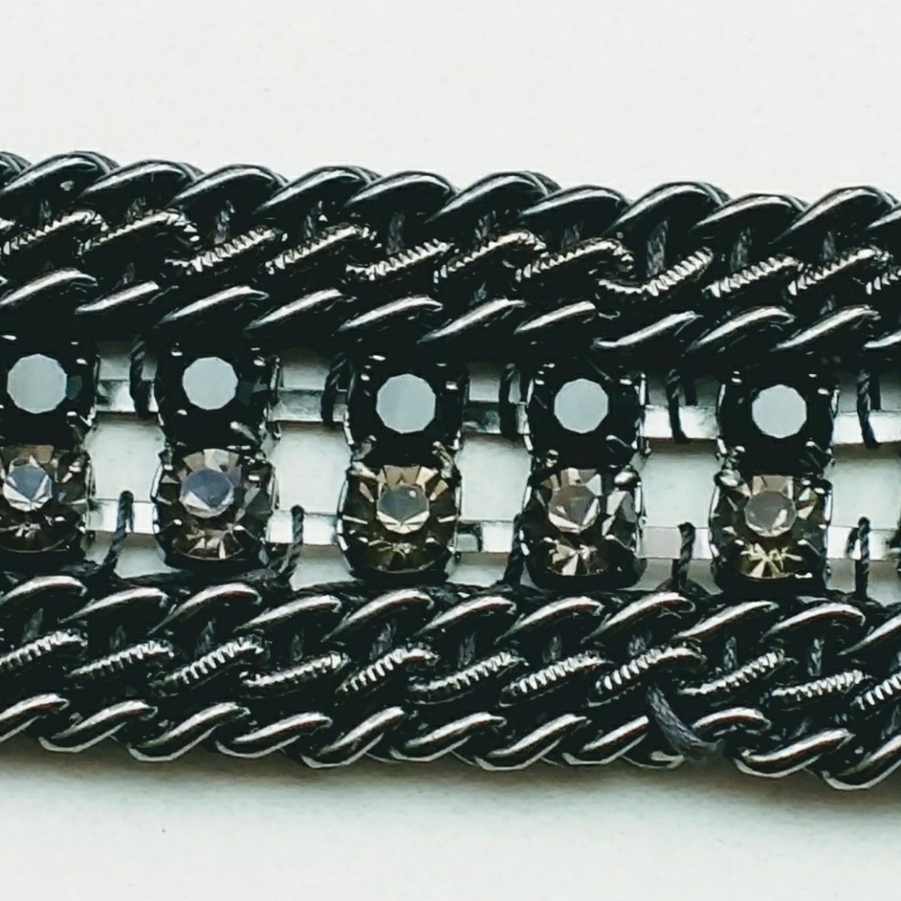 Gunmetal Rhinestone Bracelet
